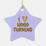 I Liebe Woodturning hölzerne Herzturners-Verzierun Weinachtsornamente