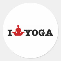 I Liebe-Yoga Aufkleber