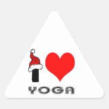 I Liebe-Yoga-Entwurf Aufkleber