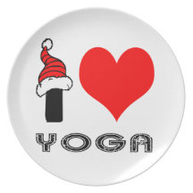 I Liebe-Yoga-Entwurf Flacher Teller