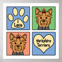 I Liebe-Yorkshire-Terrier Poster