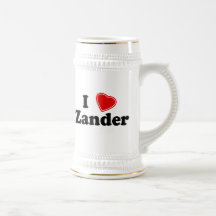 I Liebe Zander Tassen