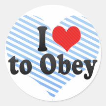 I Liebe zu befolgen Runde Sticker