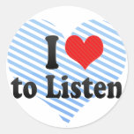 I Liebe zu hören Sticker