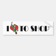 I Liebe, zu kaufen Stoßaufkleber Auto Sticker