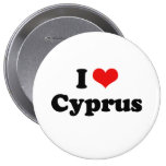 I LIEBE ZYPERN ANSTECKNADELBUTTONS