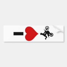 I LiebeMotocross (vertikal) Auto Sticker
