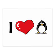 I LiebePenguins Postkarte