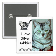 I Liebesilberne Tabbies Anstecknadelbuttons