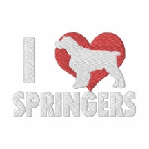 I Liebestickten englische Springers lange Hülse
