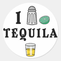 I LiebeTequila Runde Sticker
