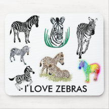 I LiebeZebras Mousepad