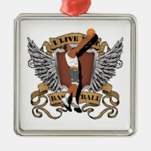 I Live For Basketball Christmas Ornament