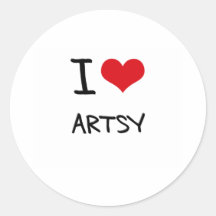 I Love Artsy Sticker