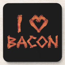 I Love Bacon Beverage Coaster