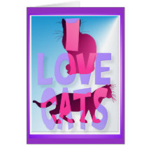 I LOVE CATS CARD