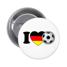 "I Love Fussball" - Mit beliebtem Deutschlandherz Anstecknadelbutton