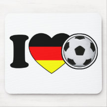 "I Love Fussball" - Mit beliebtem Deutschlandherz Mousepads