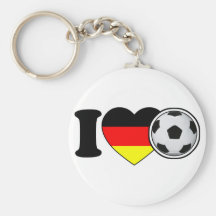 "I Love Fussball" - Mit beliebtem Deutschlandherz Schlüsselanhänger