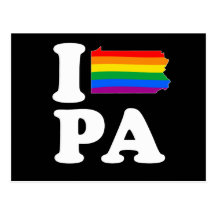 I LOVE GAY PENNSYLVANIA -- WHITE -.png Postcard
