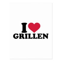 I love Grillen postkarten
