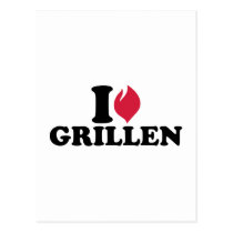 I love Grillen postkarten
