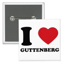I LOVE GUTTENBERG 3D BUTTONS