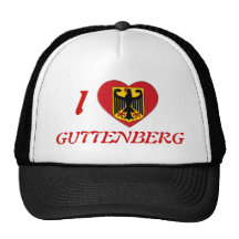 I LOVE GUTTENBERG BASEBALL MÜTZEN