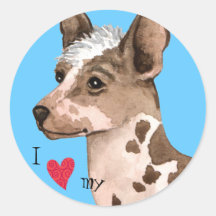 I Love my Peruvian Inca Orchid Stickers