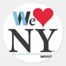 I LOVE NY, WE LOVE NY, DO YOU? PEGATINA REDONDA