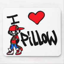 I Love Pillow Mousepad Muis Mat