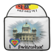 I love Switerland Rickshaw Klapp-Schutzhülle Sleeves Für MacBook Pro