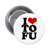 I lustiger veganer Spaß des Liebe-Tofus Button