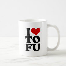I lustiger veganer Spaß des Liebe-Tofus Haferl