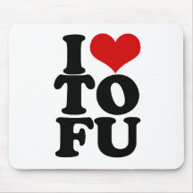 I lustiger veganer Spaß des Liebe-Tofus Mousepad