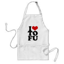I lustiger veganer Spaß des Liebe-Tofus Schürze