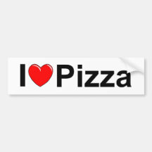 I Pizza der Liebe-(Herz) Autoaufkleber