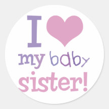 I scherzt Liebe meine Baby-Schwester T-Shirts u. G Runde Aufkleber