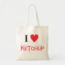 I schließt Ketschup Sack auf Taschen