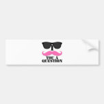 I Schnurrbart Sie ein Fragen-Rosa mit Sonnenbrille Auto Sticker