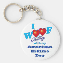 I Schuss-amerikanischer Eskimohund Schlüsselanhänger