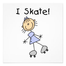 I Skate-Mädchen-Rollen-Skater Individuelle Einladungen