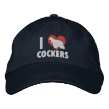 I stickten Liebe-Cockerspaniele den Hut (dunkel) Bestickte Baseballkappe
