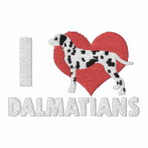 I stickten Liebe-Dalmatiner Hemd (Polo)
