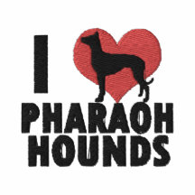 I stickten Liebe-Pharao-Jagdhunde T-Shirt