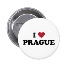 I Tschechische Republik Herz-Prags Anstecknadelbutton