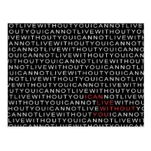 ICanLiveWithoutYou Postkarte