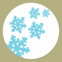 icey Schneeflocken blau aufkleber
