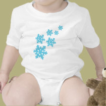 icey Schneeflocken blau t-shirts