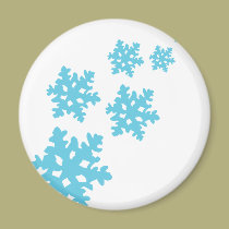 icey Schneeflocken blau magnete